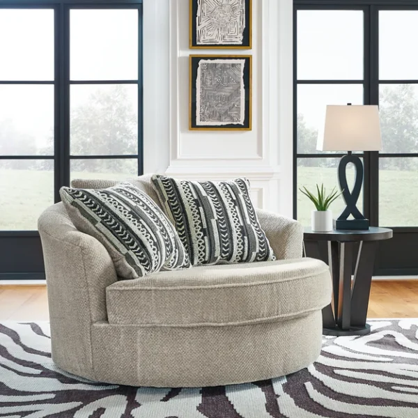 Calnita Oversized Swivel Accent Chair