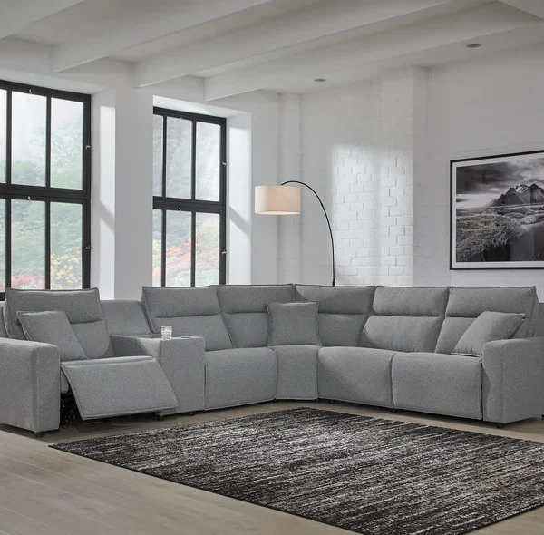 Modmax 6-Piece Reclining Sectional with Storage Console
