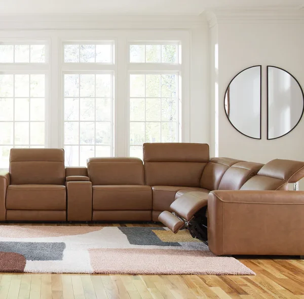 Magic Man 6-Piece Power Reclining Sectional with Console