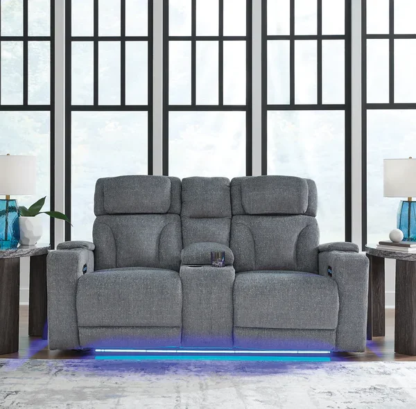 Studio Cave PWR REC Loveseat/CON/ADJ HDRST