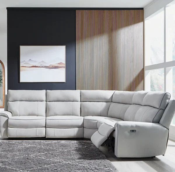 Social Pointe 5-Piece Power Reclining Sectional